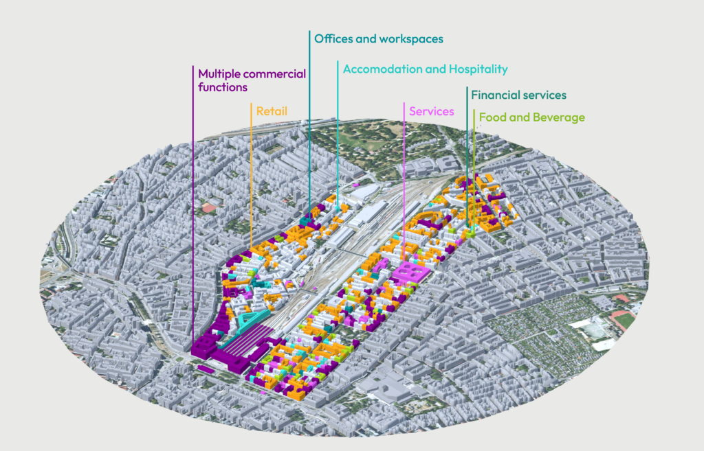 Inside Cities - Commercial Functions Urban Analysis View, Bianca Severin