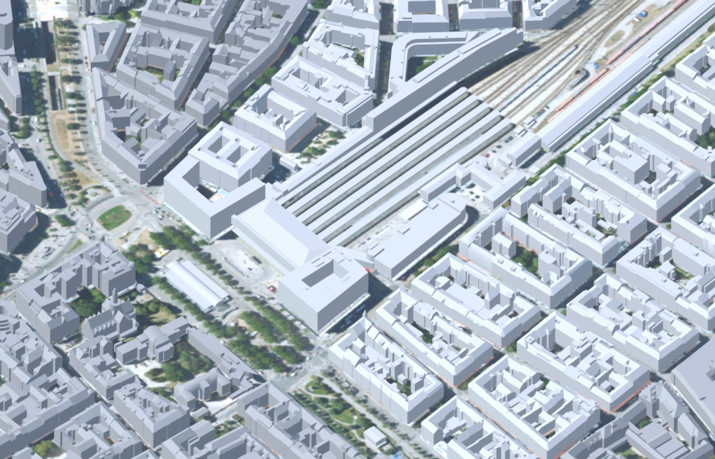 3d Model Westbahnhof with no data overlay